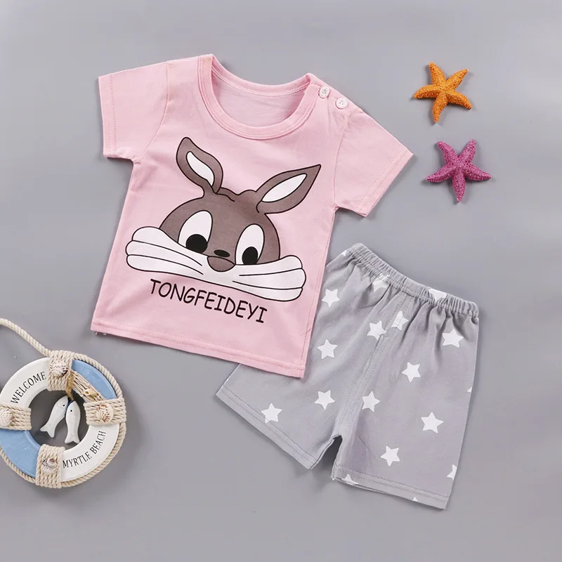 Новинка комплект детской одежды из 100% хлопка футболка с принтом Baju Танак для мальчиков и девочек + короткие штаны baju малышей