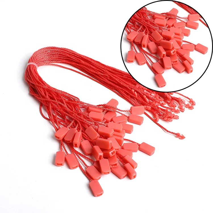 Factory Stock Cheap Polyester String Plastic Security Tag Seal for Garment Hang Labels