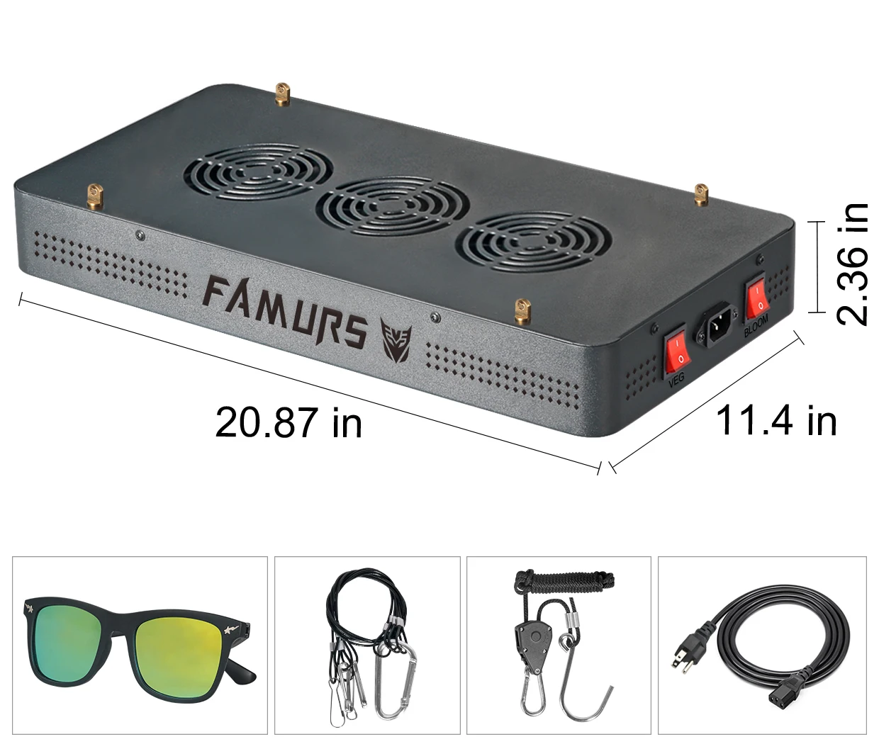 US/EU WAREHOUSE ,DUTY FREE ,FAMURS Triple Chips 3000W Led Plant Grow Light for Hydroponic greenhouse horticulture indoor plants