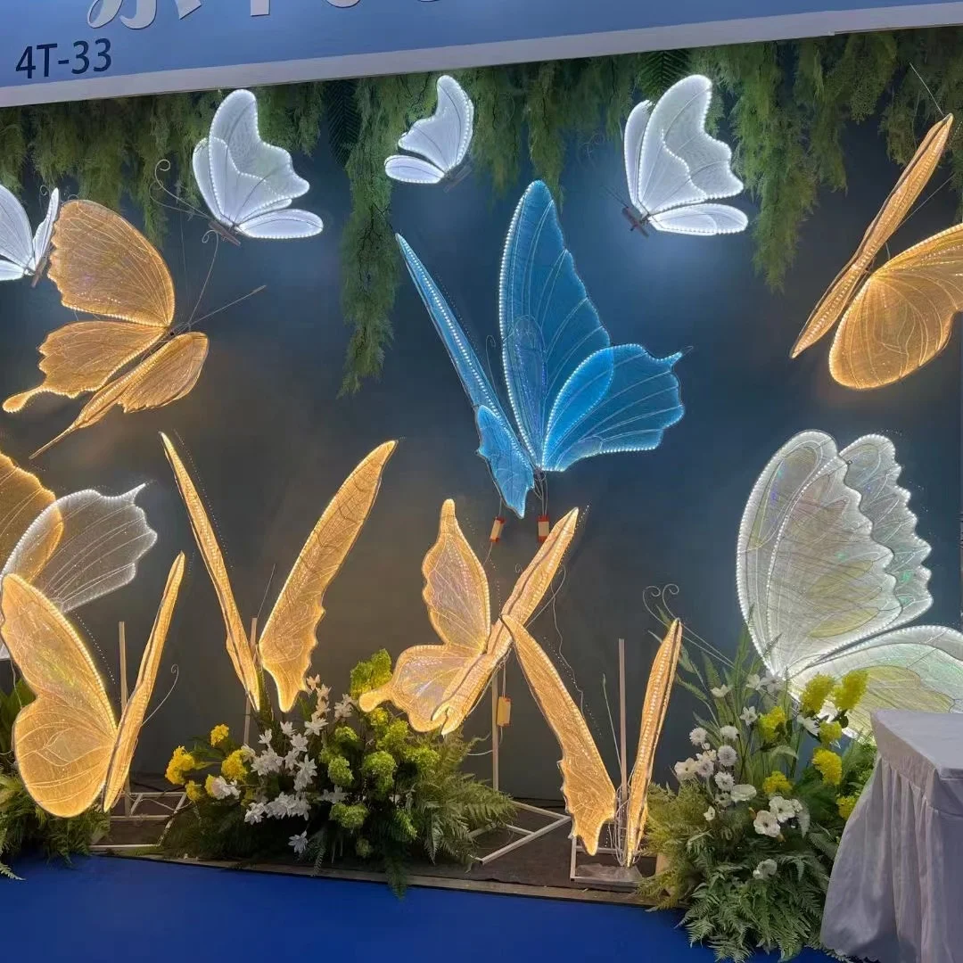 V990 Wedding decoration moving butterfly colorful lights LED butterfly lamp for wedding party decoration