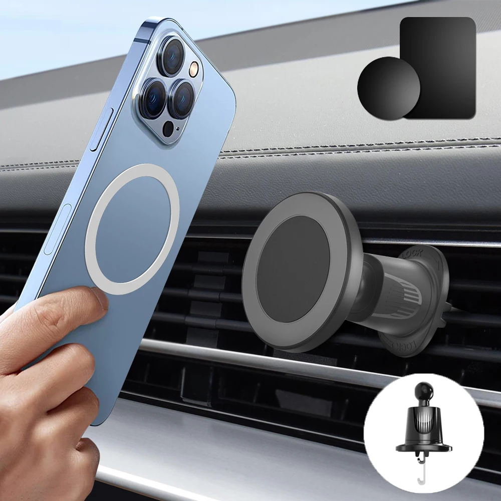 20Pcs N52 Car Magnet Phone Holder Strong Force Car Phone Holder Air Vent Magnetic Car Phone Holder 360 Rotation For Iphone