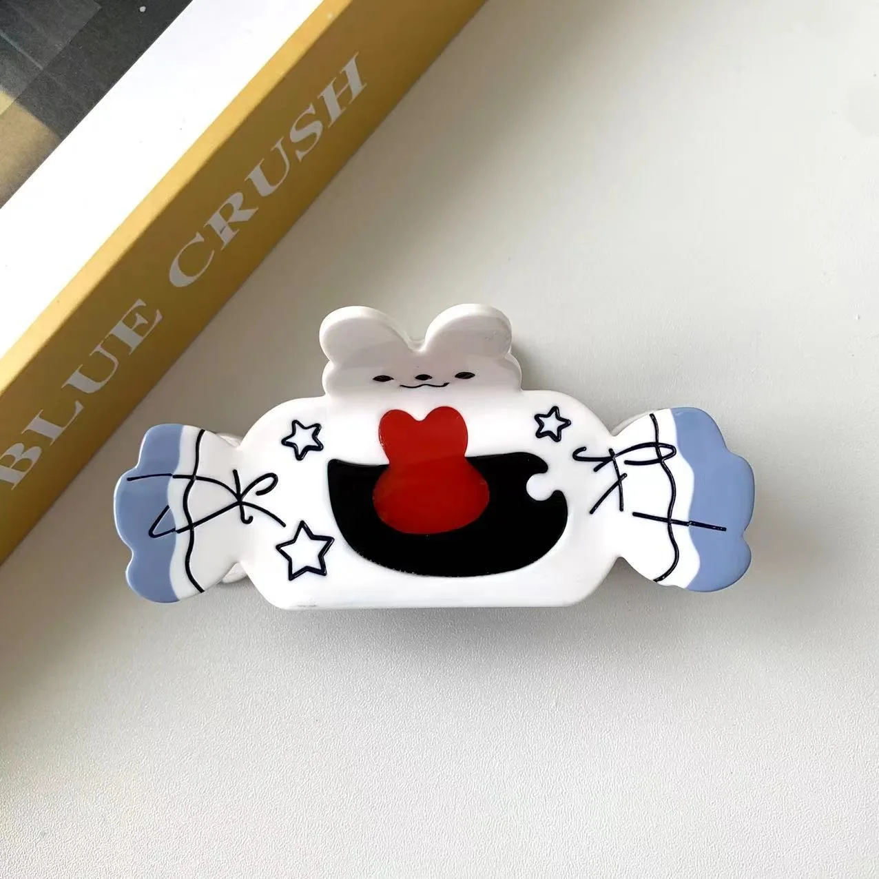 Acetic Acid Head Wear Hair Clasp Shark Clasp Girl Cute Hair Big White Rabbit Milk Sugar Clasp