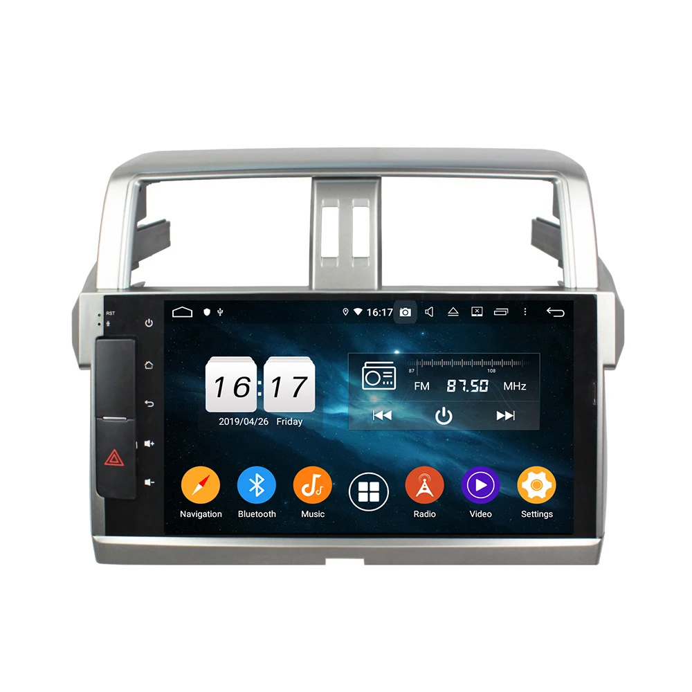  KLYDE Android 10 8Core 4 + 64G Carplay 4G LTE автомобильное аудио Радио стерео ВИДЕО DVD плеер для Prado 2014-2016 WIFI GPS