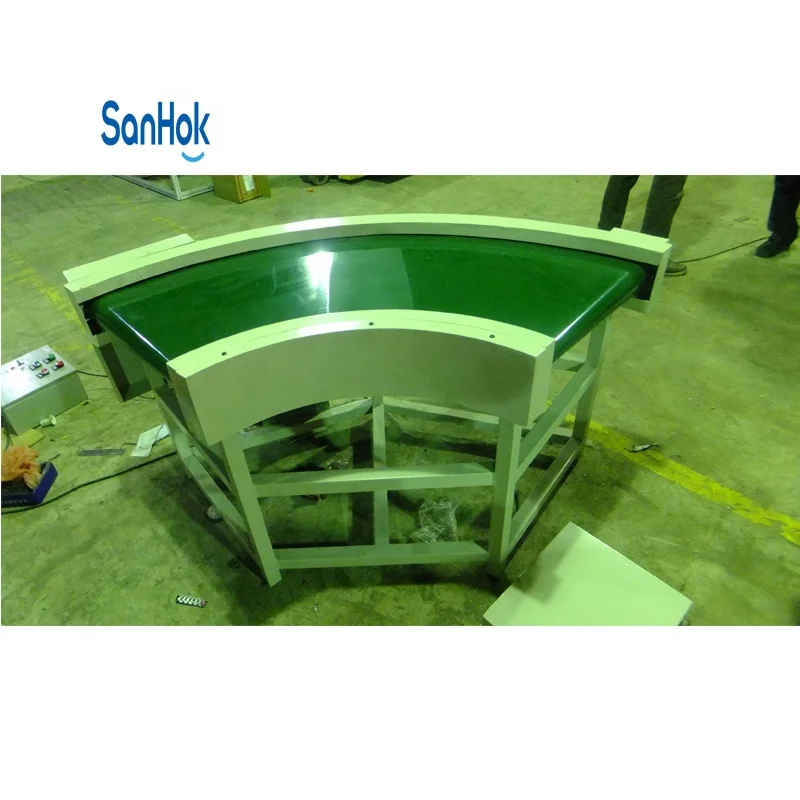 Good Quality PVC Anti-static Shock Resistance Curved Conveyor Belt For Assembly Line Conveyor