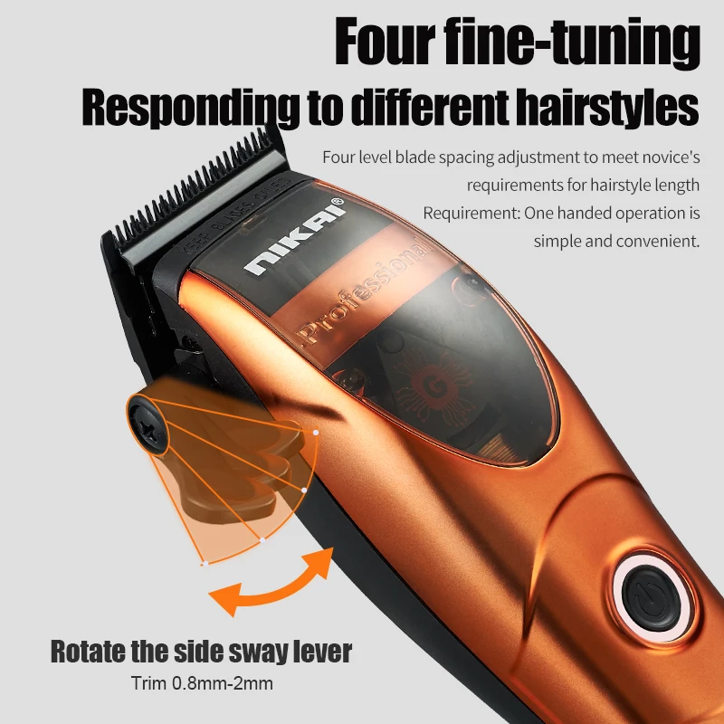 Suttik N-7778 Man Rechargeable Professional Hair Clippers Set With Charging Base Professional Barber For Beard Trimmer Bald Head