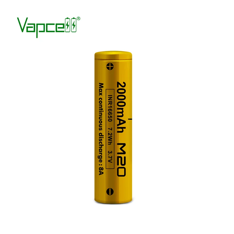 Vapcell 16650 M20 2000 мАч 8A 3 7 В литий-ионная аккумуляторная батарея горячая Распродажа электронные сигареты электрические игрушки лодки бытовая техника