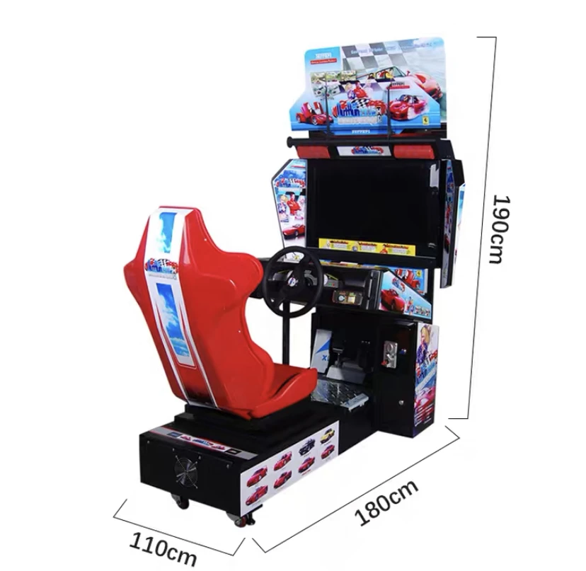 Hot Selling Coin Operated Arcade Car Racing Simulator Video Draving Simulator Game Machine For Sale