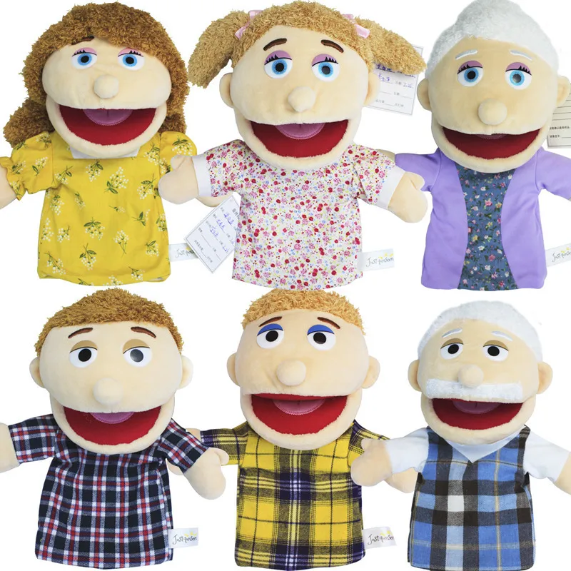Игрушки peluches на заказ ранний развивающий набитый мультяшный персонаж детская семейная плюшевая ручная кукла для детей