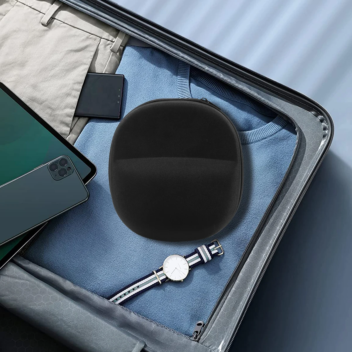 Factory custom eva rectangle earphone hard carrying case eva carry case  headphone