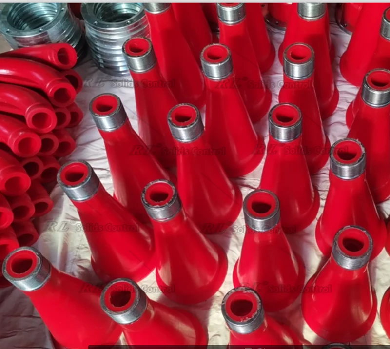 Oil drilling separation mud hydrocyclone flange connection lower cone