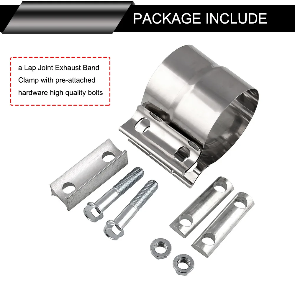 Multi-specification exhaust pipe stainless steel clamp U-shaped American universal pipe clamp