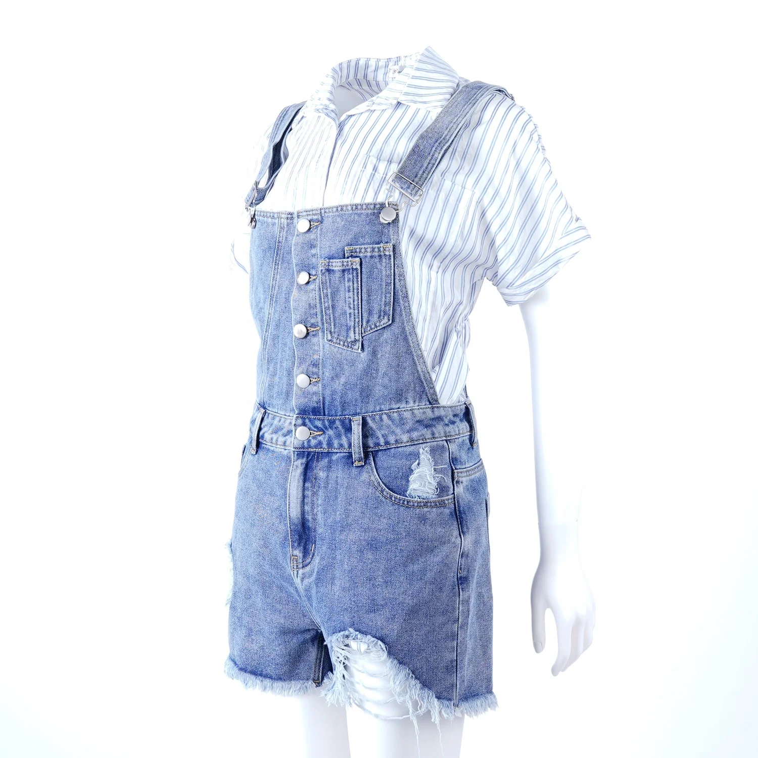 SKYKINGDOM gz longchan jeans shorts bodycon sexy blue jean shorts romper high waist ripped jean shorts jumpsuit set for women