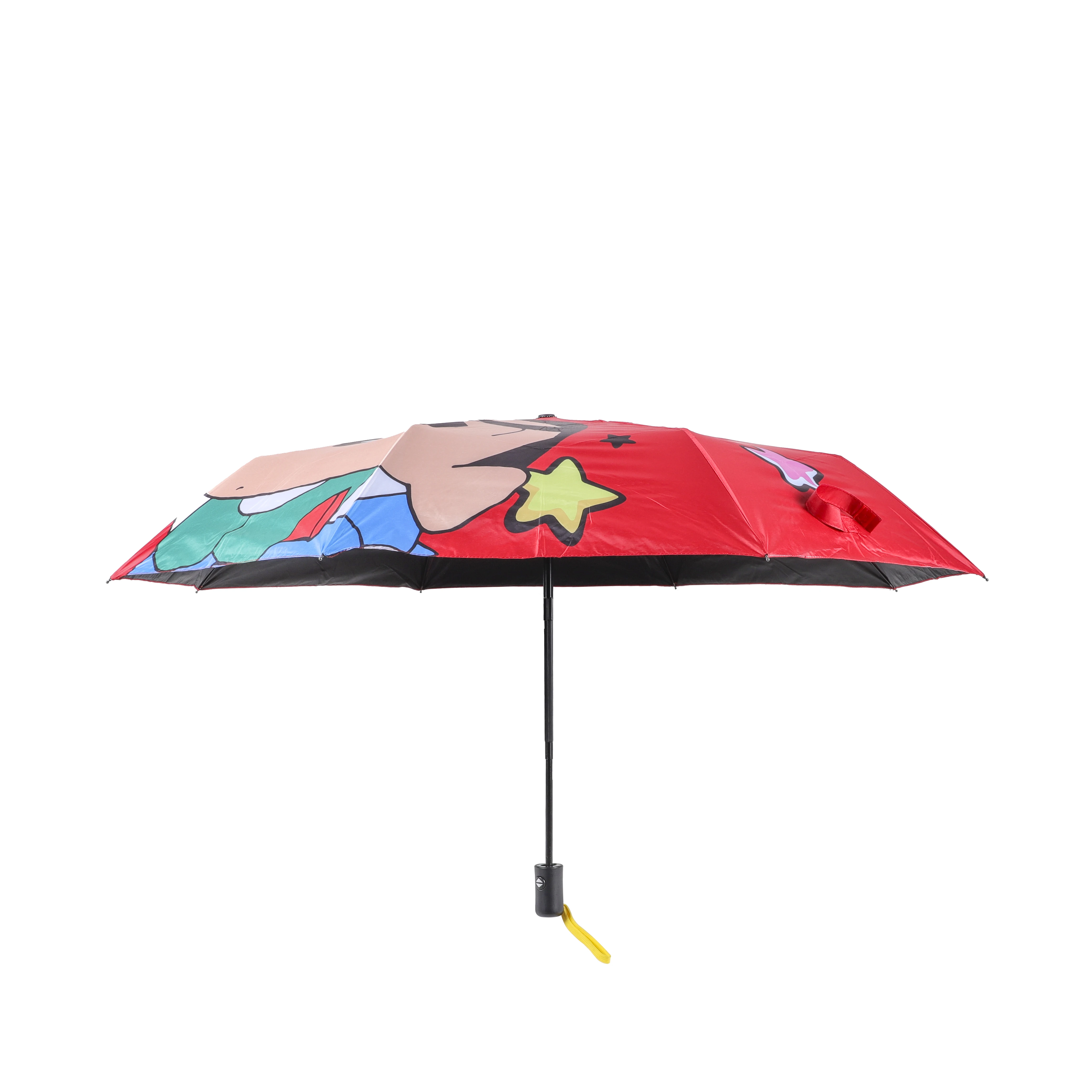 hot selling 21inch  cute  cartoon character  fully automated  vinyl sunscreen umbrella