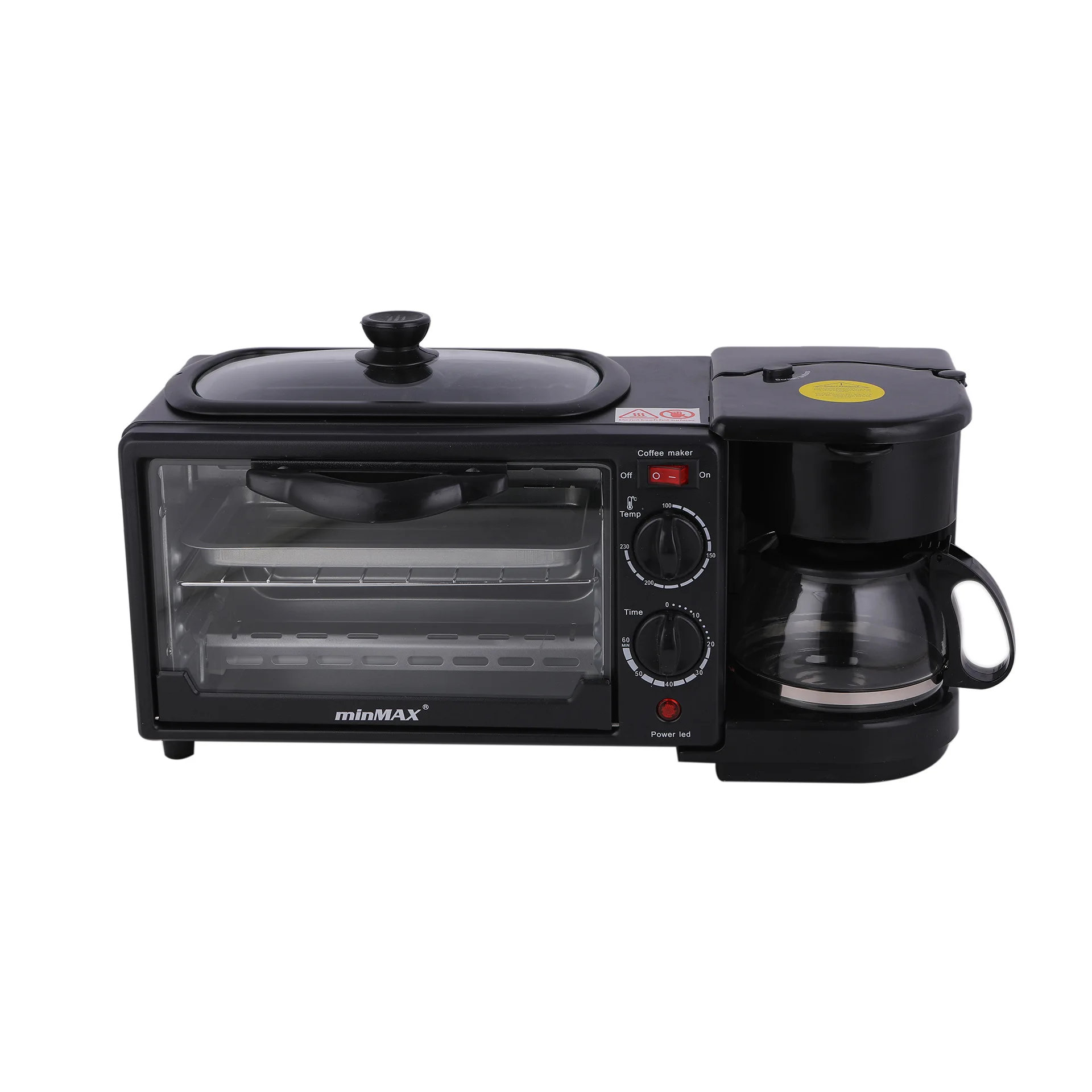 electric oven coffee maker 3 in 1 multifunction breakfast maker set machine sandwich toaster multifunction mini bread machine
