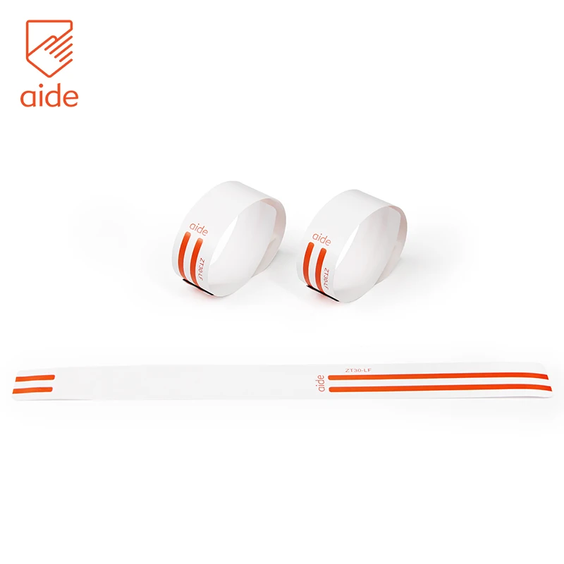 Custom Logo Wholesale Printable Litter-free Direct Thermal Wristbands Waterproof Bracelet Paper Wristband Roll For Printer