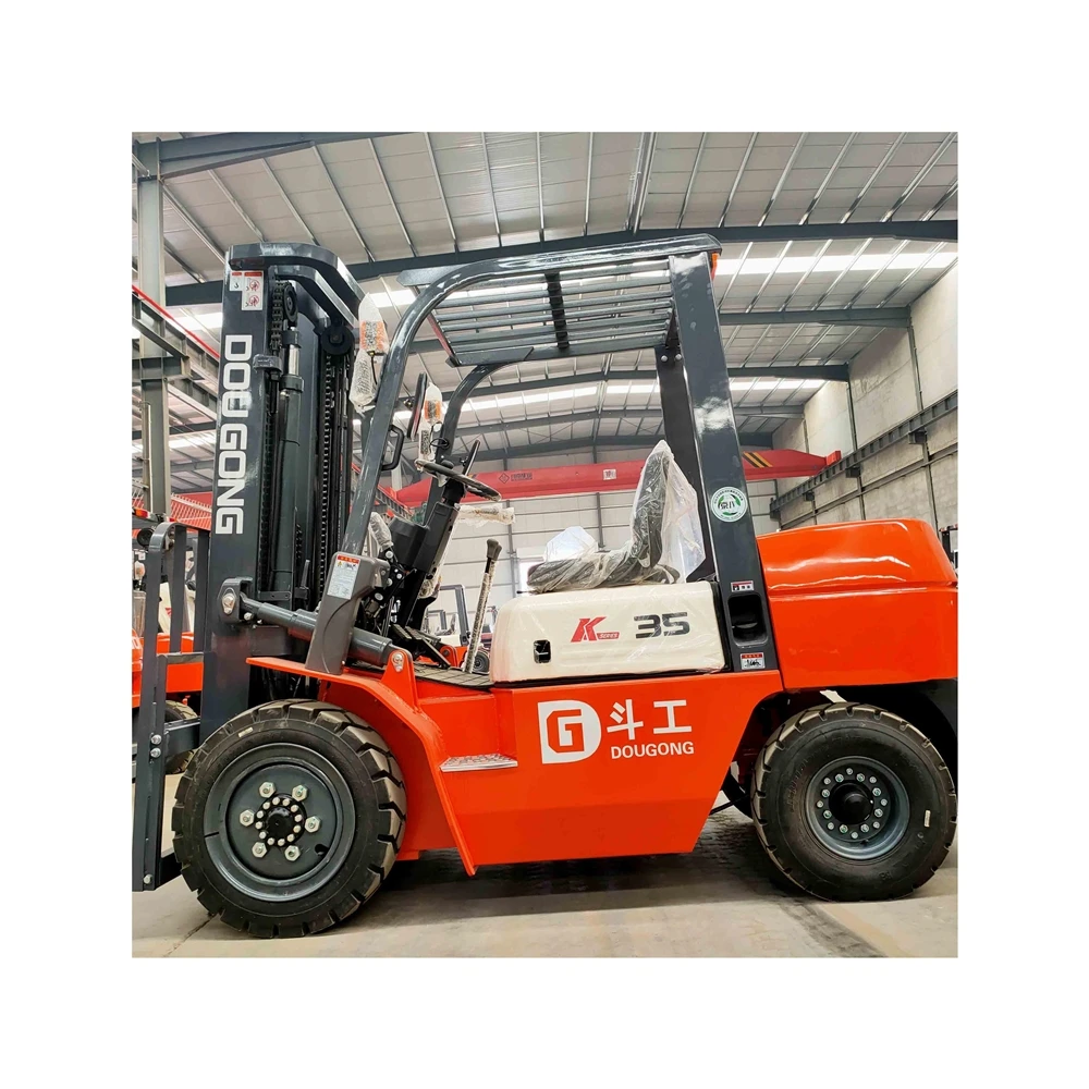 Latest design reasonable price 3.5wd rough terrain lift truck forklift with CE certificate