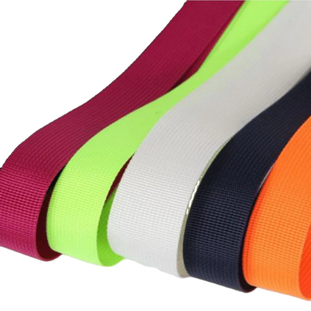 Stock 20mm 25mm 38mm 50mm colored custom polypropylene PP Pit Pattern webbing strap for bags