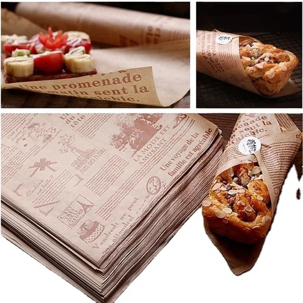 Factory Price Customized Color Food Baking Paper Grease Proof White Brown Silicone Parchment Baking Paper Sheet