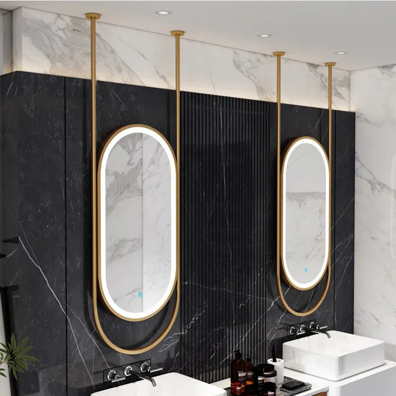 CE certificate salon Bathroom smart simple bathroom European sensing hotel toilet hanging led mirror