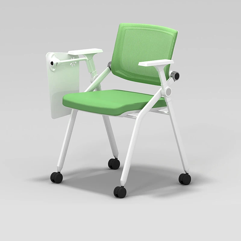 Portable Folding Conference Room Chairs Meeting Room Training Foldable Office Chair with Table Writing Board