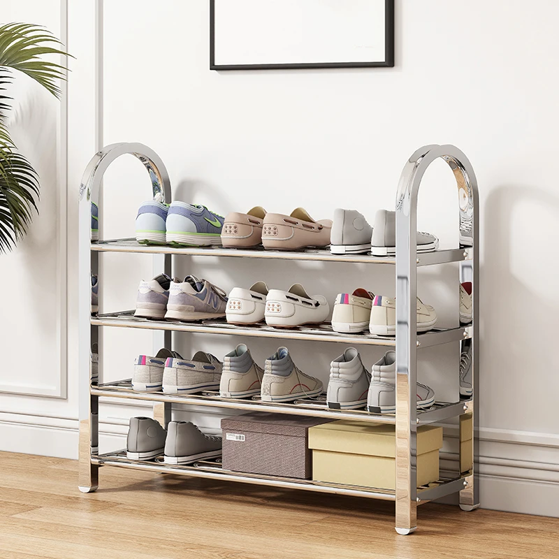 Stainless steel 3/4/5/6tier shoe rack vertical shoe racks for home shoe display rack stand shelves cabinet