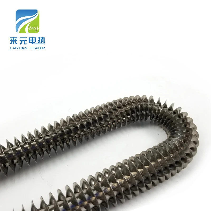 W U I Type Industrial electric resistance air heating element finned tube heater for Load Bank