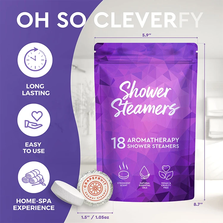 Natural Shower Steamer Aromatherapy Essential Oil Tablet Private Label Tray Organic Shower Steamers