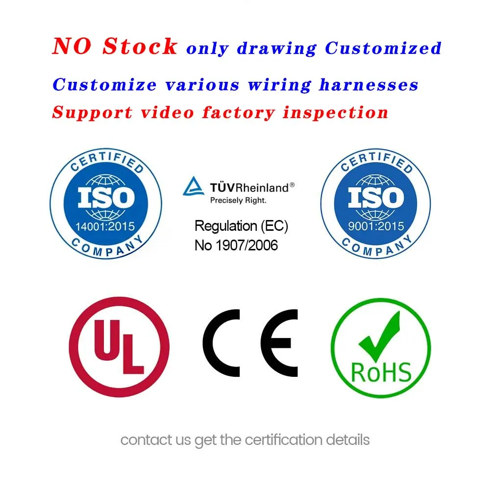 Manufacturer Molex  1.0mm 1.25mm Electric Wire Female Plug JST  Custom Cable Wire Harness