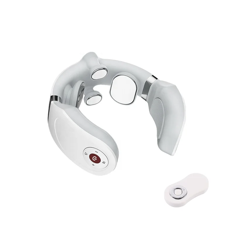 Massage Cordless Shiatsu EMS TENS Neck Massage 1000mAh Battery Vibrating Heated USB Remote 4DX Intelligent Cervical Massager