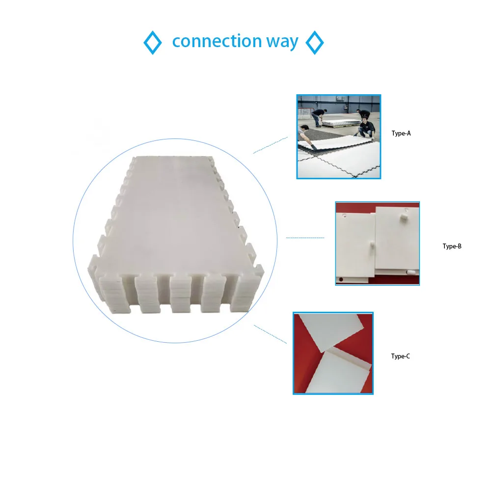 synthetic ice rink dasher board system uhmwpe synthetic ice