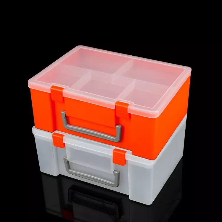 Transparent Plastic PP Empty Boxes Lattice Jewelry Parts DIY Toy Storage Boxes