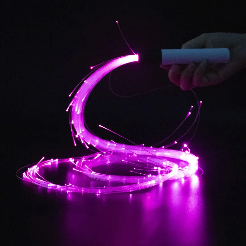 Фантастический светящийся волоконно-оптический танцевальный хлыст RGB цвет для праздника OEM хорошего качества