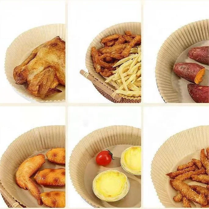 New 100Pcs 6.3 Inch Disposable Round Non-Stick Air Fryer Paper Liner
