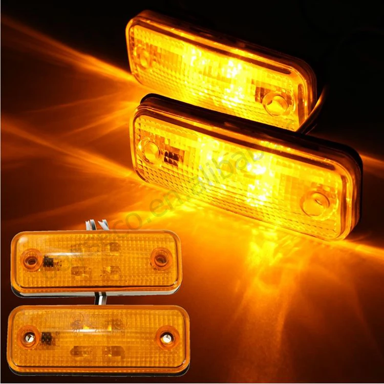 1*pcs HST-20162 3 inch 4 LED Truck Tail Light Warning Lights Sides Marker Trailer Light Emark Cert Rear Lamp