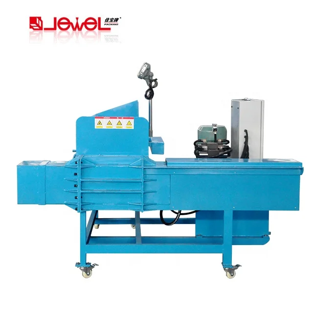 Horizontal Wiper weighing hydraulic bagging baler for wiping rags