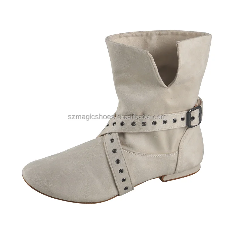 Customized Urban Heel Ivory Soft Sole Dance Boots for Women