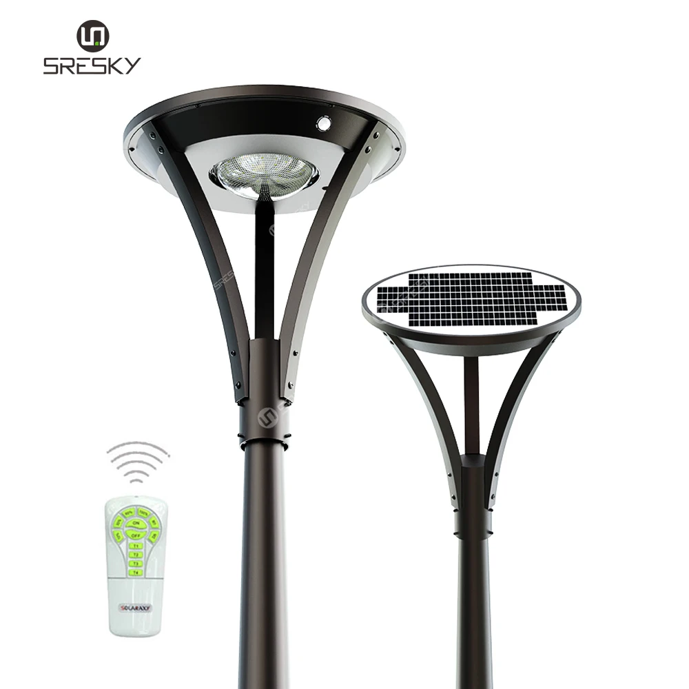 SRESKY Round design waterproof IP65 outdoor landscape led pathway courtyard solar lights for backyard
