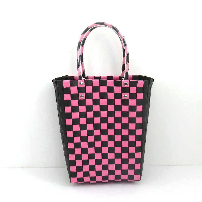 Оптовая продажа корзины для покупок ручной работы маленькая соломенная сумка Тканые вручную сумочки