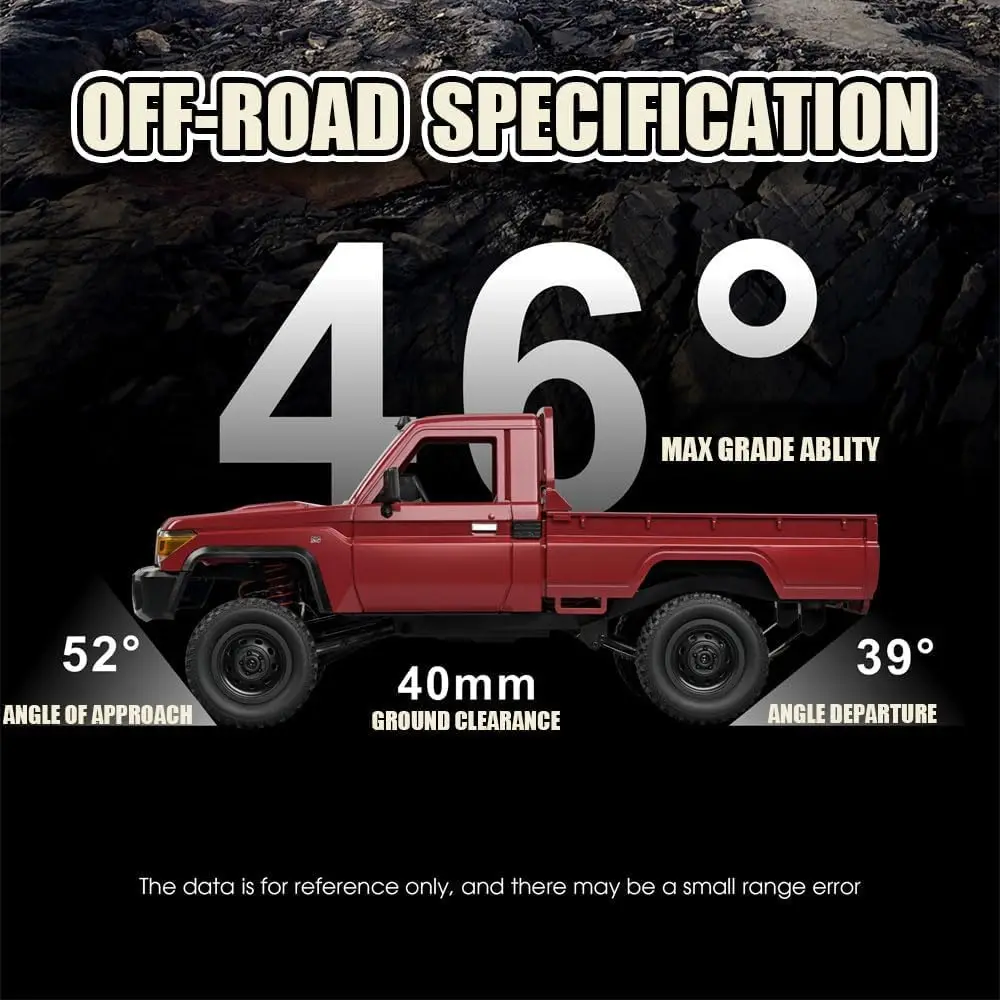 New MN82 1/12 RC Car 2.4G Full Scale Off-Road Remote Control Climbing Vehicle Retro Model Toys For Boys and Adults Toys Gift