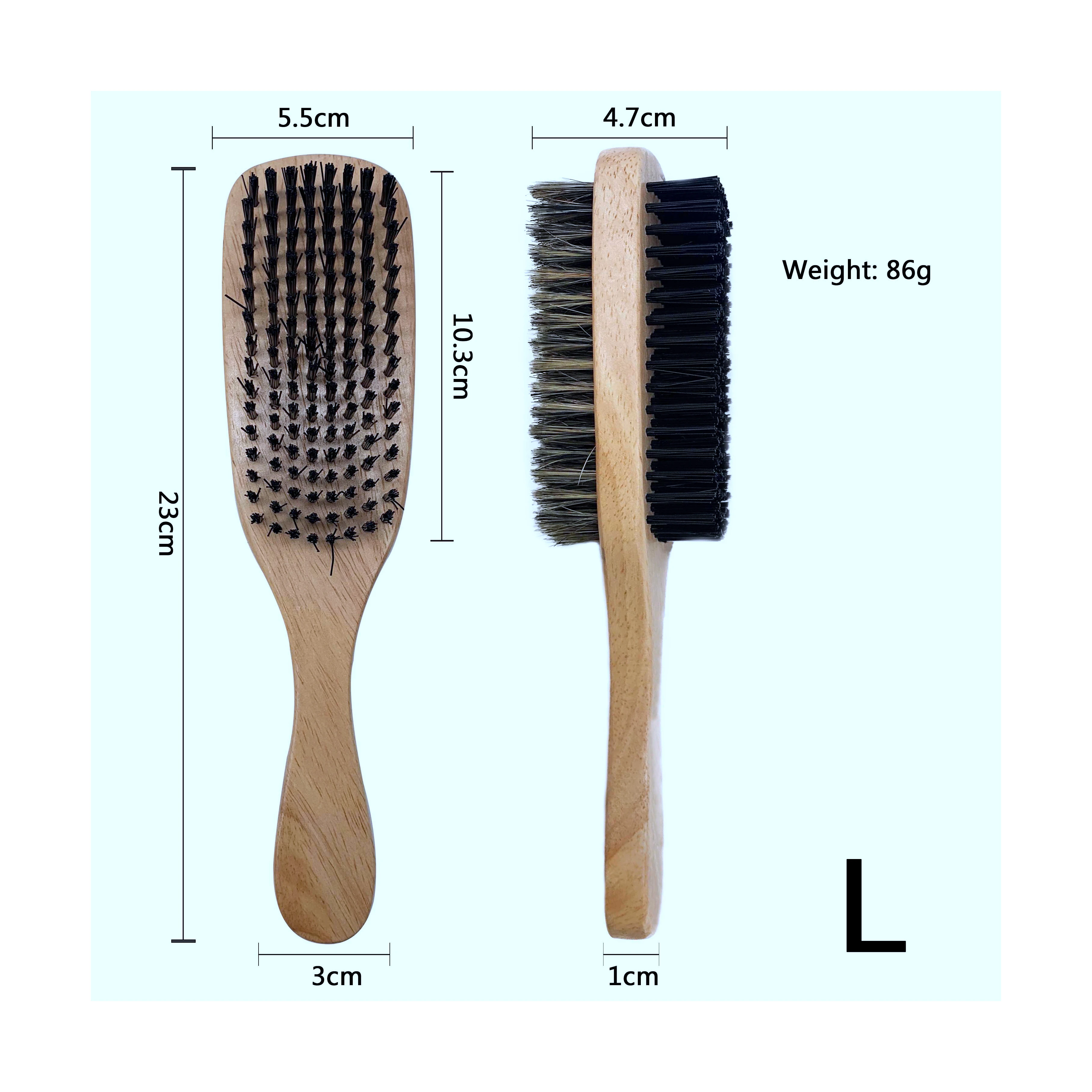 2022 Hot sale shaving brush double sided beard wooden comb Portable stylish small comb brush