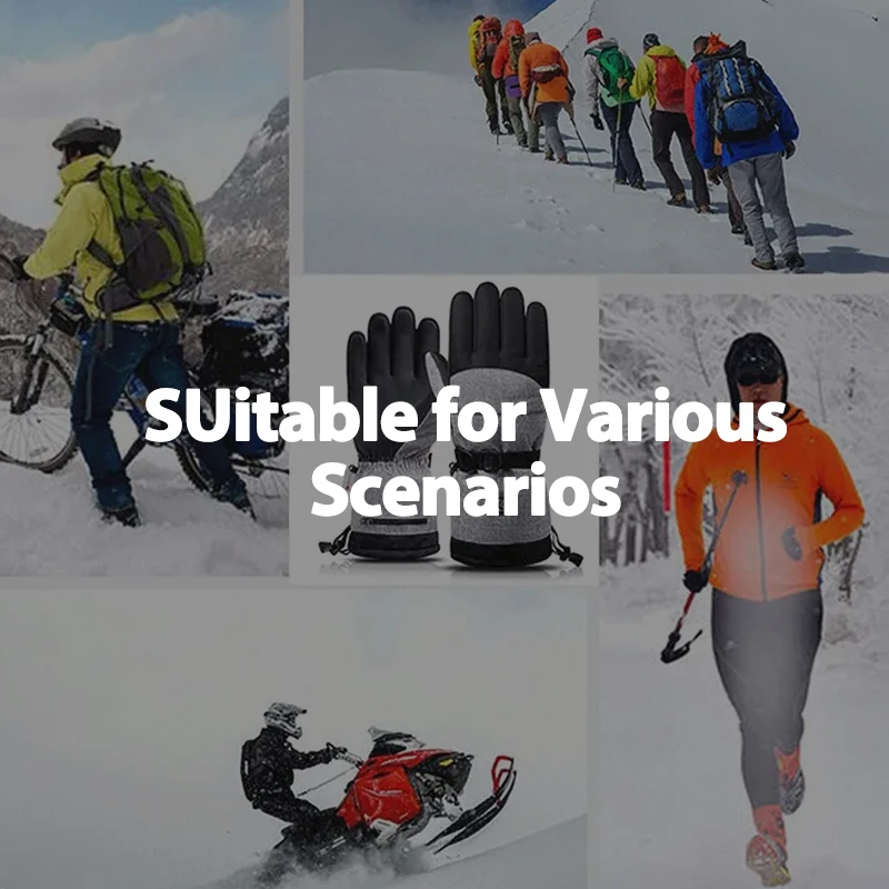 Heated Gloves Melenlt Men and women high quality heated gloves waterproof windproof heated skiing gloves