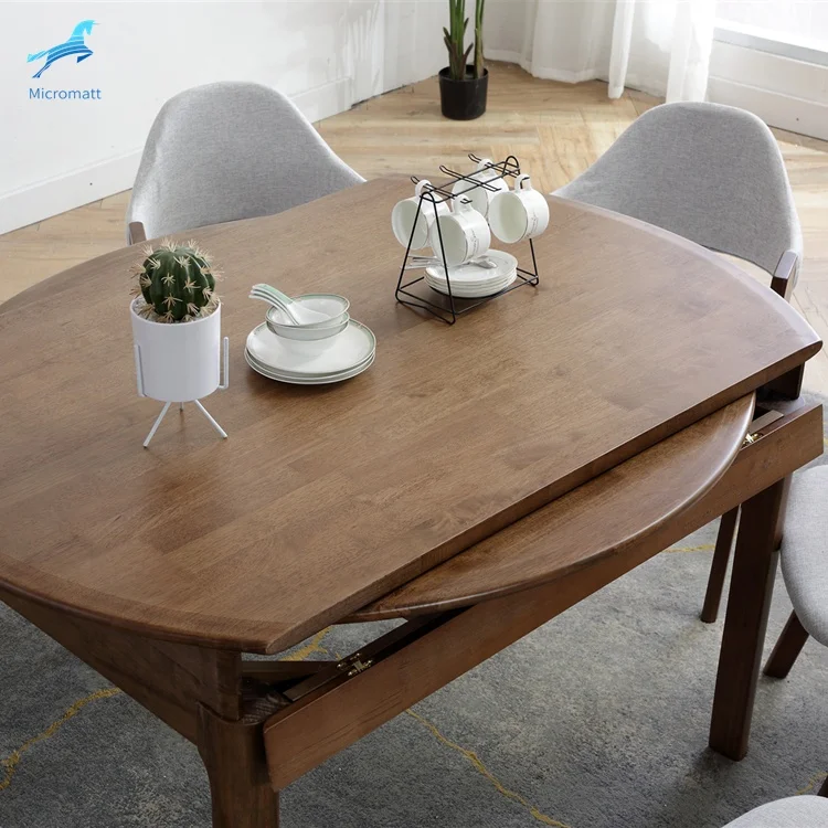 Factory Direct Sale American Style Dining Room Furniture Multi Functional Brown Color Rectangle Folding Table