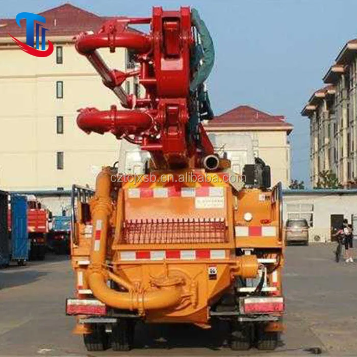 58m ISUZU 58M hydraulic mobile truck mounted concrete pump truck price