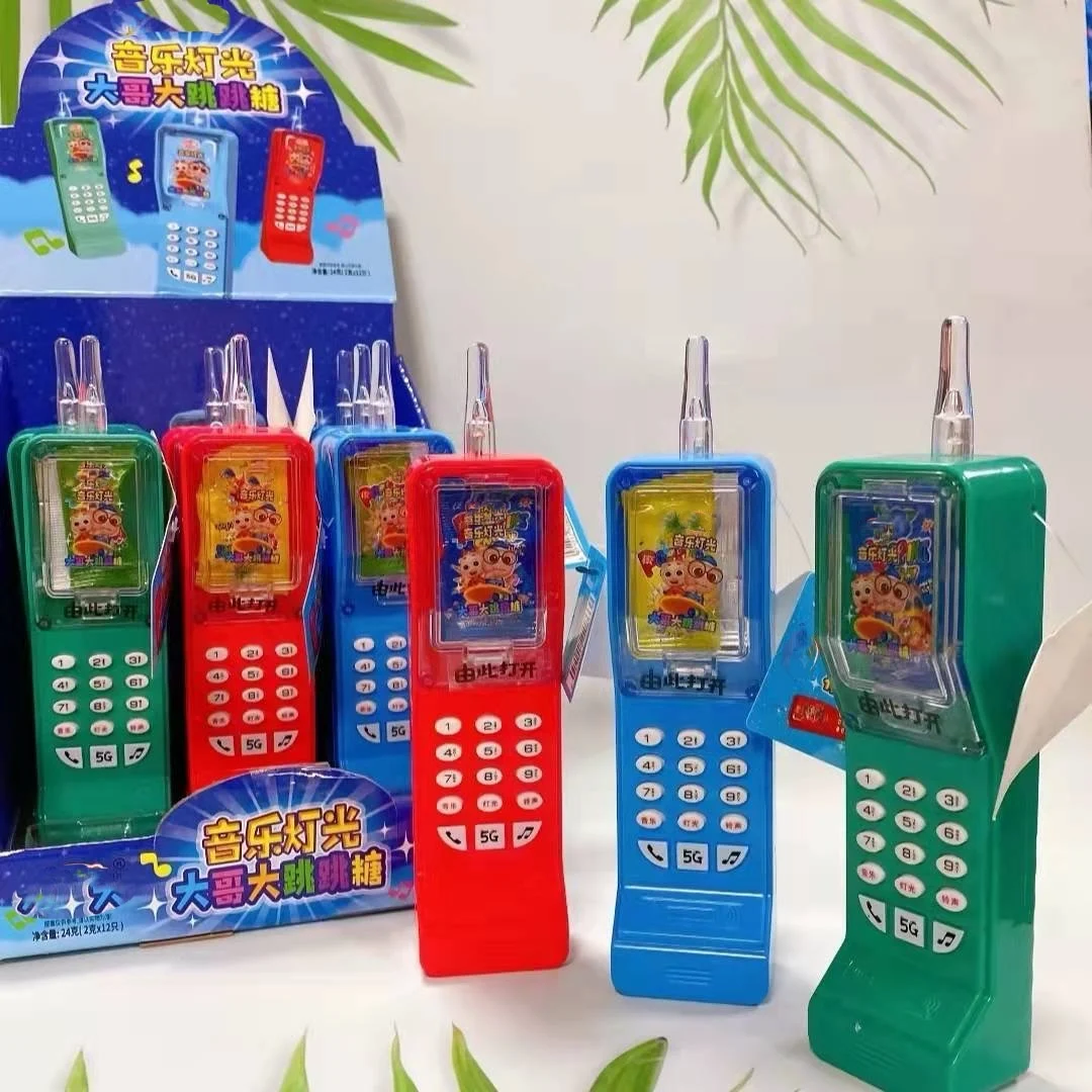 OEM New design kids cell phone toy mobile phone toys  with lights and music candy toys