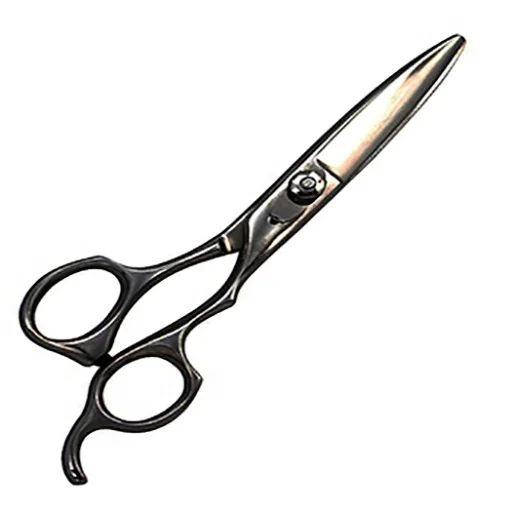 ASAP Ultra-light Curved Pet Grooming Scissors Symmetric Handle Convex Blade Fixed Finger Rest Dog Hair Scissors 6.25 Inch