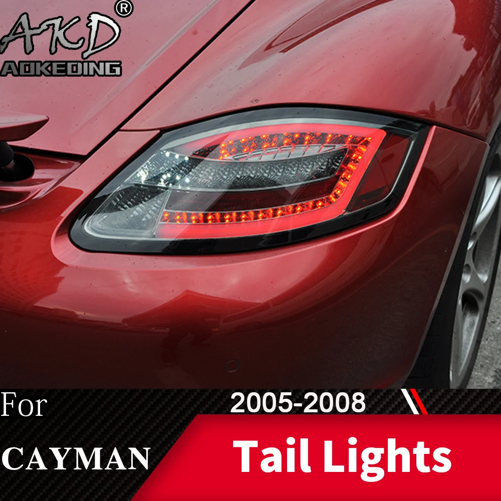 Car Lights For Cayman 987 2005-2008 Boxster LED Taillight Rear Fog Lamp Dynamic Turn Signal Highlight Reversing and Brake