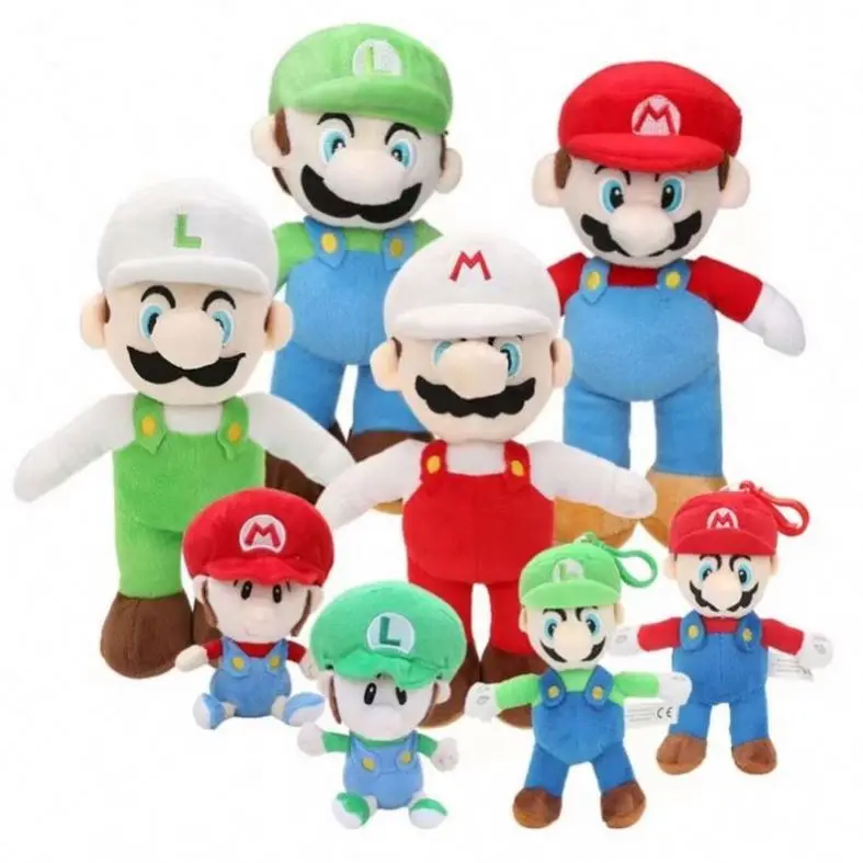 2021 popular toy super Mario plush toy mushroom doll Mario brothers LUIGI plush toy