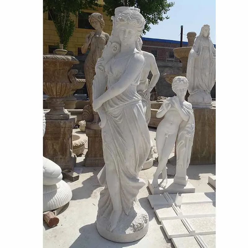 White Marble Garden 4 Seasons Statues for garden ornamentation