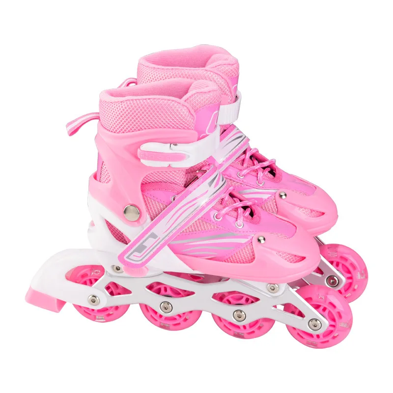 YIZHI Professional Adjustable Skate Shoes Roller Skates 4 Wheel Inline Speed Skates Shoes For Adults Kids