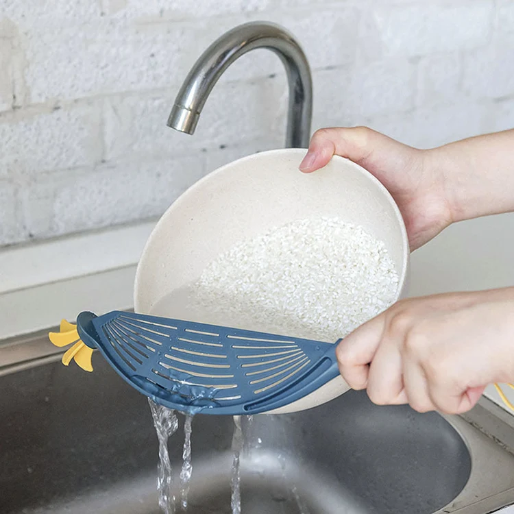 K&B Custom Portable Plastic rice strainer Food Colander Rice Washer